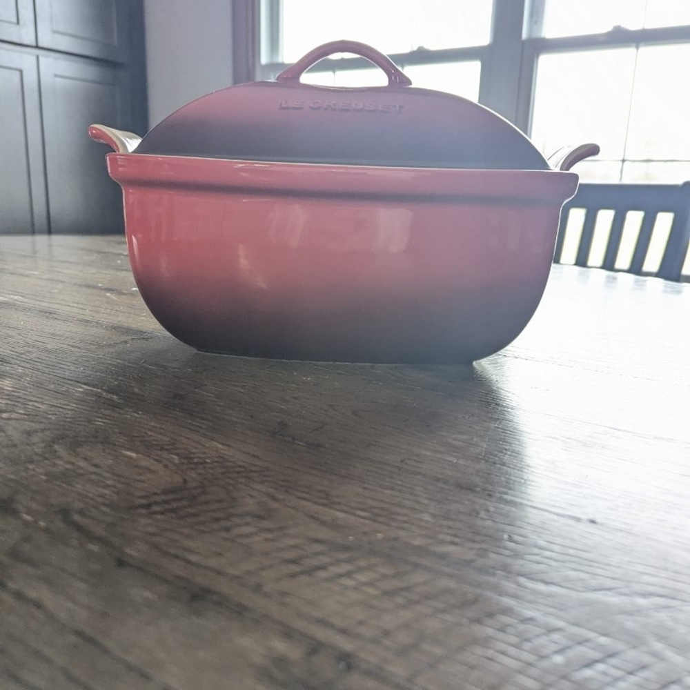 Le Creuset Cherry Red Stoneware Casserole Dish